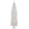 National Tree Company 7.5 ft. Pre-Lit Kingswood Fir White Pencil Tree with Clear Lights