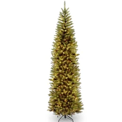 National Tree Company 9 ft. Pre-Lit Kingswood Fir Pencil Tree with Clear Lights