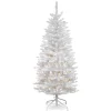 National Tree Company 4.5 ft. Pre-Lit Kingswood Fir White Pencil Tree with Clear Lights