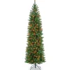 National Tree Company 7 ft. Pre-Lit Kingswood Fir Pencil Tree with Multicolor Lights