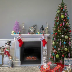 National Tree Company 7.5 ft. Pre-Lit Kingswood Fir Pencil Tree with Multicolor Lights