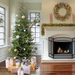 National Tree Company 9 ft. Pre-Lit Lark Pine Medium Tree with Warm White LED Rice Lights