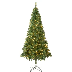 National Tree Company 7.5 ft. Pre-Lit Linden Spruce Tree with Warm White LED Lights