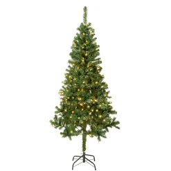 National Tree Company 6 ft. Pre-Lit Linden Spruce Tree with Warm White LED Lights
