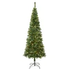 National Tree Company 7.5 ft. Pre-Lit Linden Spruce Slim Tree with LED Lights