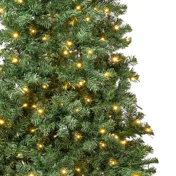 National Tree Company 7.5 ft. Pre-Lit Linden Spruce Slim Tree with LED Lights