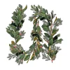 National Tree Company 9 ft. Pre-Lit Magnolia Mix Pine Garland with Red LED Lights