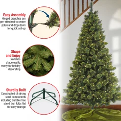 National Tree Company 7 ft. Pre-Lit Maine Pine Tree with LED Lights