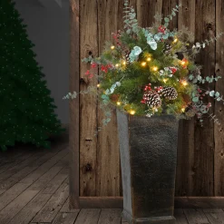 National Tree Company 3 ft. Pre-Lit Meadow Basin Tree with LED Lights