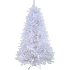 National Tree Company 9 ft. Pre-Lit Millville White Tree with PowerConnect Dual Color LED Lights
