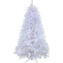 National Tree Company 6.5 ft. Pre-Lit Millville White Tree with PowerConnect Warm White LED Lights
