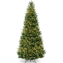 National Tree Company 10 ft. Pre-Lit Natural Fraser Slim Fir Tree with Clear Lights