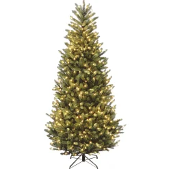National Tree Company 7.5 ft. Pre-Lit Natural Fraser Fir Slim Tree with Clear Lights