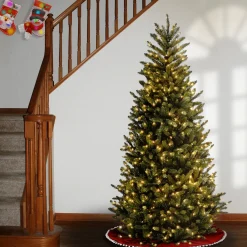National Tree Company 7.5 ft. Pre-Lit Natural Fraser Fir Slim Tree with Clear Lights
