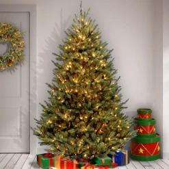 National Tree Company 7.5 ft. Pre-Lit Natural Fraser Medium Fir Tree with Clear Lights