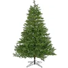 National Tree Company 10 ft. Pre-lit Noble Fir Hinged Tree with Dual Color Lights