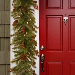 National Tree Company 6 ft. Pre-Lit Noelle Garland with Warm White LED Lights