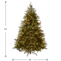 National Tree Company 9 ft. Pre-Lit Nordic Spruce Medium Tree with Clear Lights