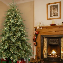 National Tree Company 7.5 ft. Pre-Lit Nordic Spruce Medium Tree with Clear Lights