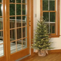 National Tree Company 3 ft. Pre-Lit Nordic Spruce Tree with Clear Lights