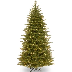 National Tree Company 6.5 ft. Pre-Lit Nordic Spruce Slim Tree with Clear Lights