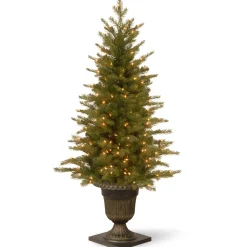 National Tree Company 4 ft. Pre-Lit Nordic Spruce Tree with Clear Lights