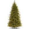 National Tree Company 7.5 ft. Pre-Lit Nordic Spruce Slim Tree with Dual Color LED Lights