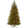 National Tree Company 7.5 ft. Pre-Lit Nordic Spruce Slim Tree with Clear Lights