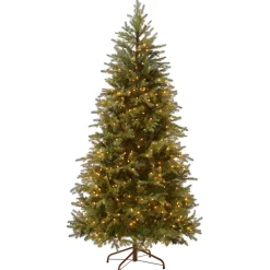 National Tree Company 7.5 ft. Pre-Lit Nordic Spruce Slim Tree with Clear Lights