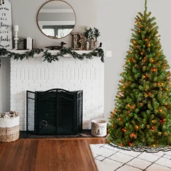 National Tree Company 6.5 ft. Pre-Lit North Valley Spruce Tree with Multicolor Lights