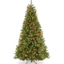 National Tree Company 7 ft. Pre-Lit North Valley Spruce Tree with Multicolor Lights