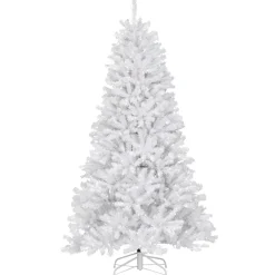 National Tree Company 7.5 ft. Pre-Lit North Valley Spruce White Tree with Clear Lights
