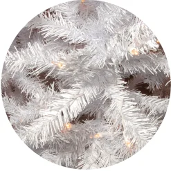 National Tree Company 7.5 ft. Pre-Lit North Valley Spruce White Tree with Clear Lights