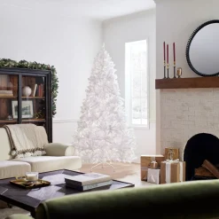 National Tree Company 7.5 ft. Pre-Lit North Valley Spruce White Tree with Clear Lights