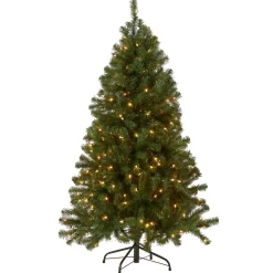National Tree Company 5 ft. Pre-Lit North Valley Spruce Tree with Clear Lights
