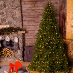 National Tree Company 10 ft. Pre-Lit North Valley Spruce Tree with Clear Lights