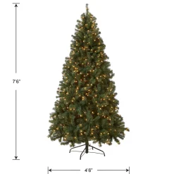 National Tree Company 7.5 ft. Pre-Lit North Valley Spruce Blue Tree with Clear Lights