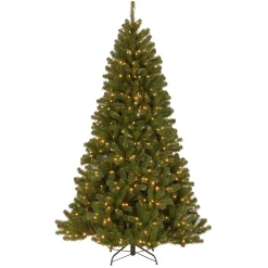 National Tree Company 7.5 ft. Pre-Lit North Valley Spruce Tree with Clear Lights
