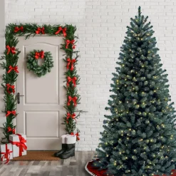 National Tree Company 6.5 ft. Pre-Lit North Valley Spruce Blue Tree with Clear Lights