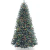 National Tree Company 7.5 ft. Pre-Lit North Valley Spruce Blue Tree with Multicolor Lights