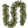 National Tree Company 9 ft. Pre-Lit Norwood Fir Garland with Clear Lights - 12 in Diameter