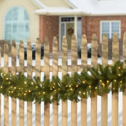 National Tree Company 9 ft. Pre-Lit Norwood Fir Garland with Clear Lights - 12 in Diameter