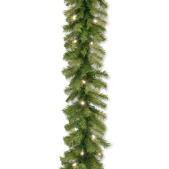 National Tree Company 9 ft. Pre-Lit Norwood Fir Garland with Warm White LED Lights