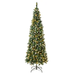 National Tree Company 7.5 ft. Pre-Lit Oakley Hills Slim Tree with LED Lights