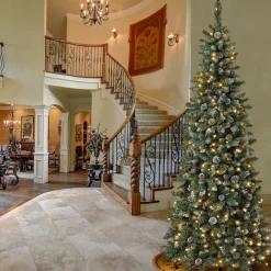 National Tree Company 7.5 ft. Pre-Lit Oakley Hills Slim Tree with LED Lights