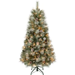 National Tree Company 4.5 ft. Pre-Lit Perry Mixed Pine Tree with Clear Lights