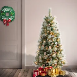 National Tree Company 4.5 ft. Pre-Lit Perry Mixed Pine Tree with Clear Lights