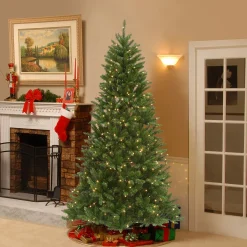 National Tree Company 9 ft. Pre-Lit Peyton Spruce Tree with Clear Lights
