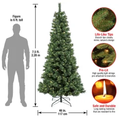 National Tree Company 7.5 ft. Pre-Lit Pilchuck Pine Tree with LED Lights