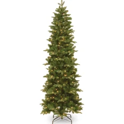 National Tree Company 6.5 ft. Pre-Lit Prescott Pencil Slim Tree with Clear Lights